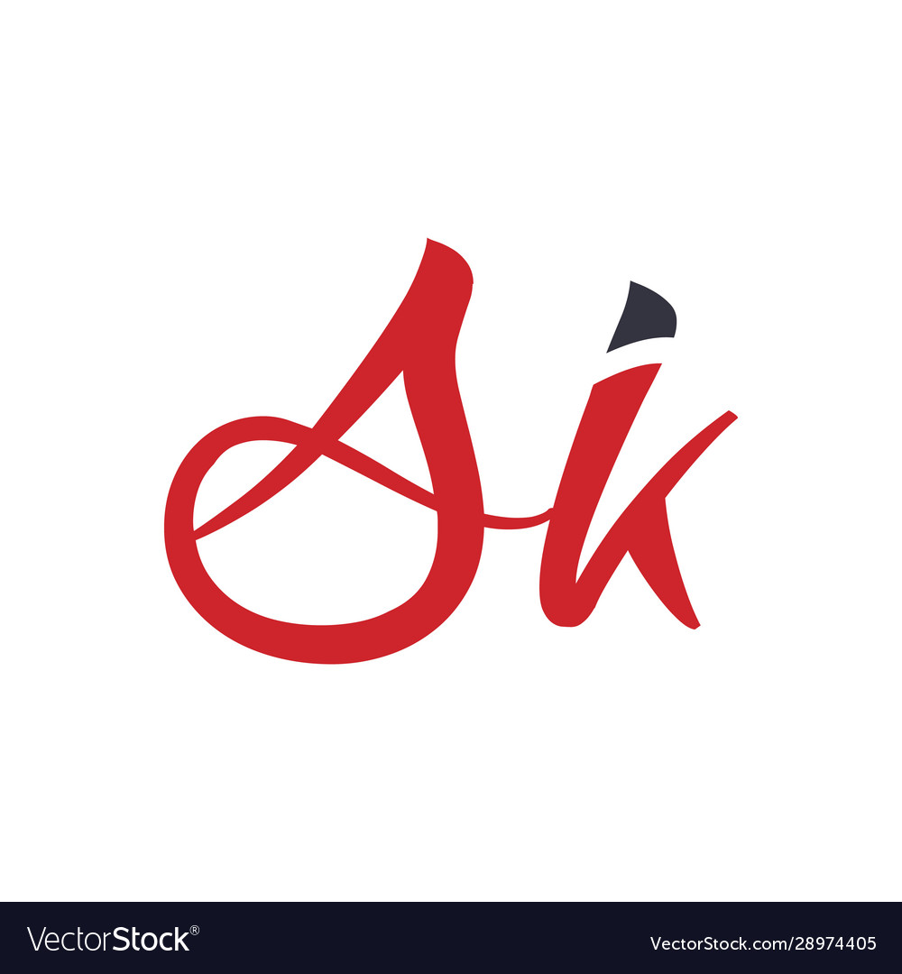 Sk letter logo design template