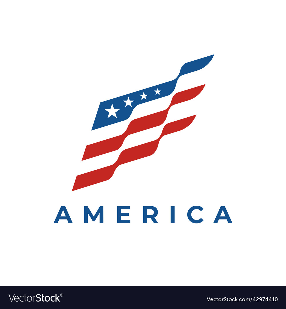 Abstract american flag icon Royalty Free Vector Image