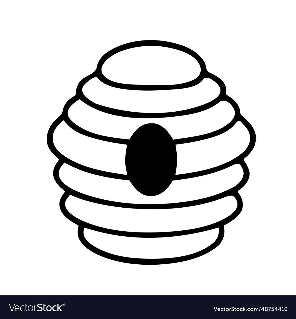 Bee hive line icon image Royalty Free Vector Image