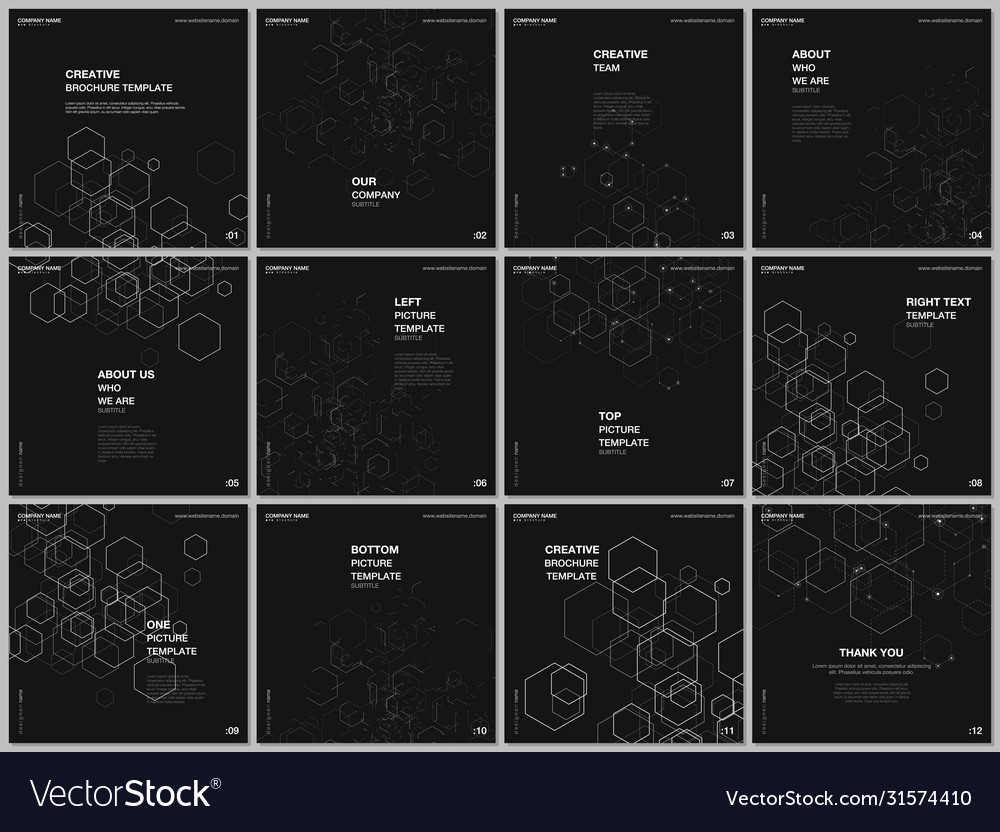 Brochure layout square format covers design Vector Image