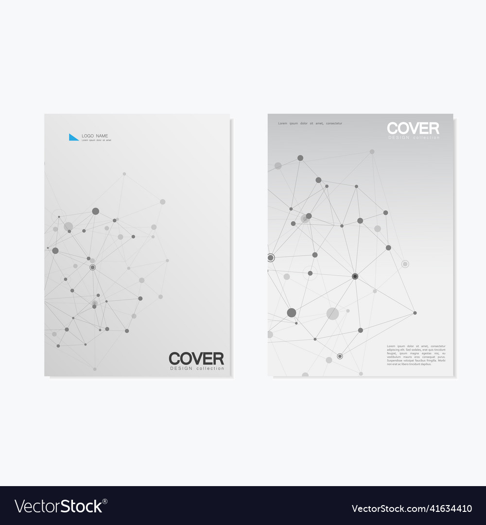 Brochure templates abstract connection Royalty Free Vector