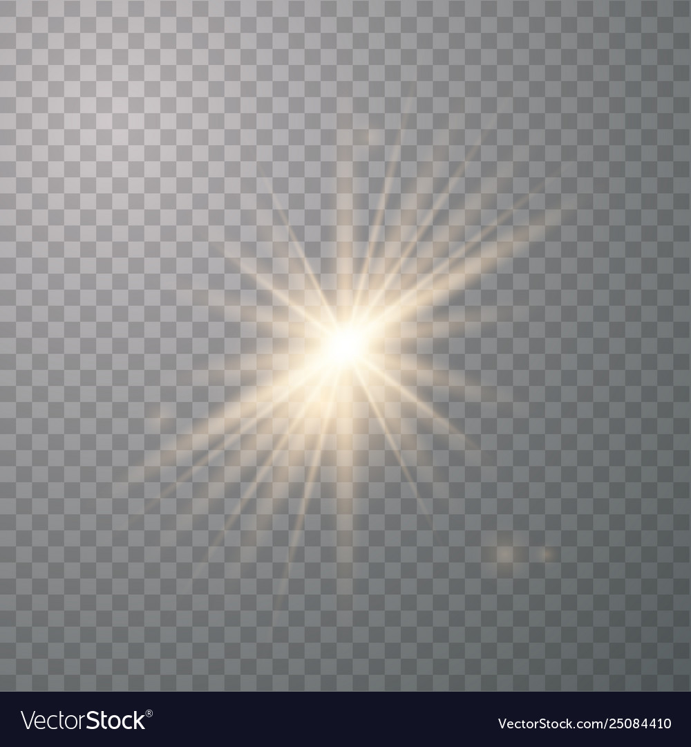 Golden shining sun Royalty Free Vector Image - VectorStock