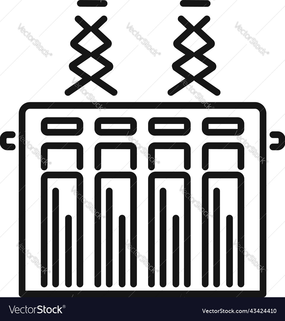 Hydro station icon outline water energy Royalty Free Vector