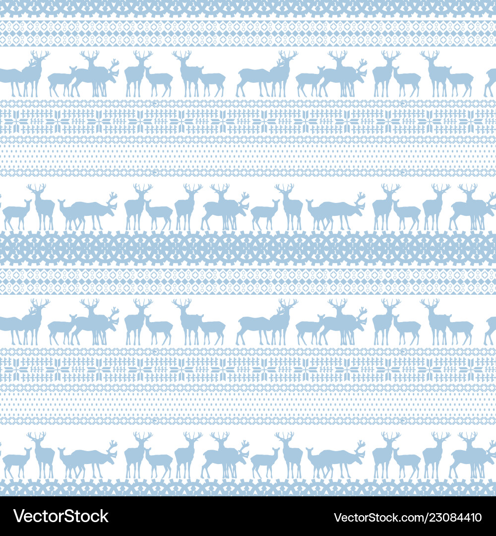 Seamless pattern with deers Royalty Free Vector Image