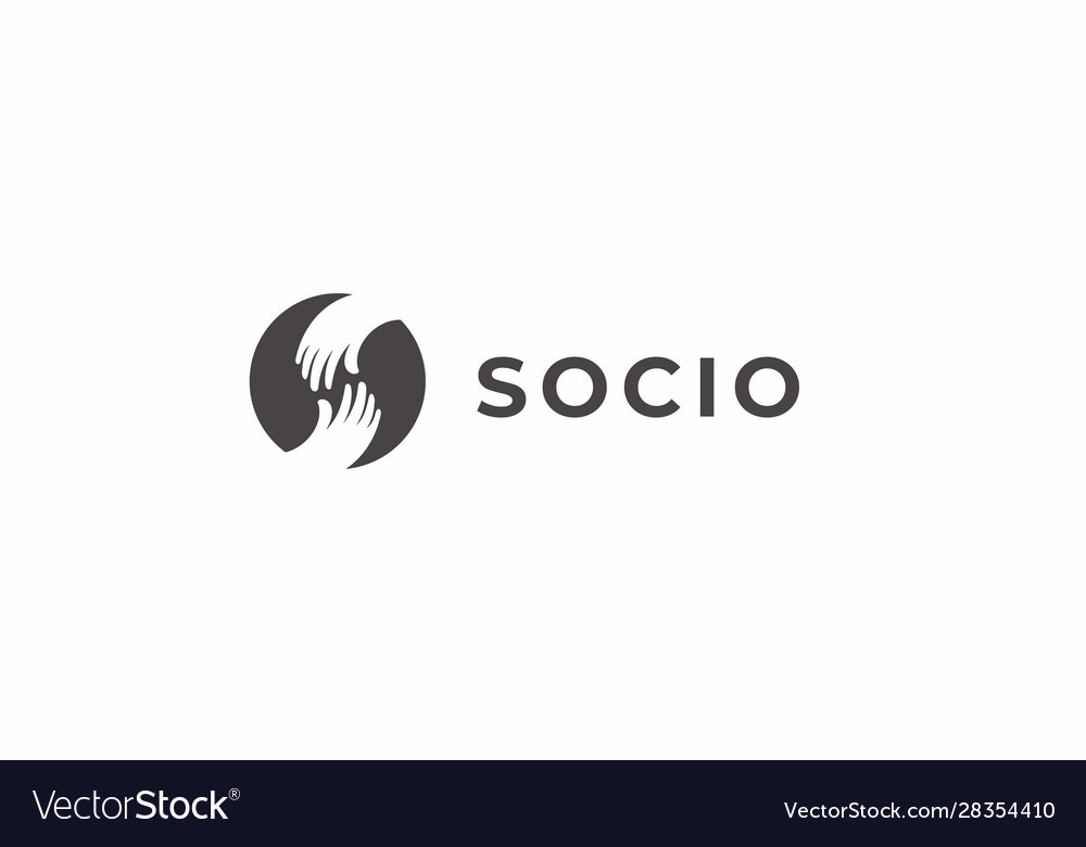 Social interaction logo design Royalty Free Vector Image