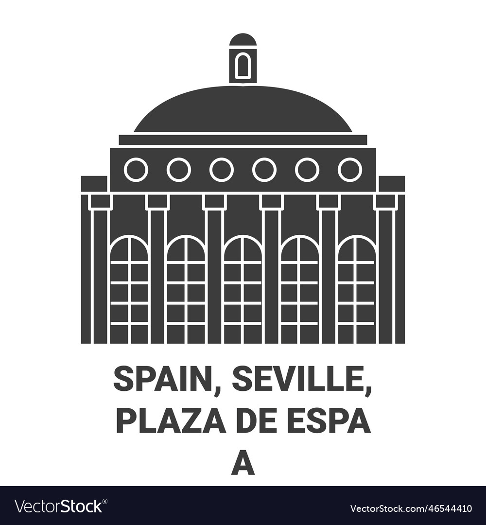 Spain seville plaza de espaa travel landmark Vector Image