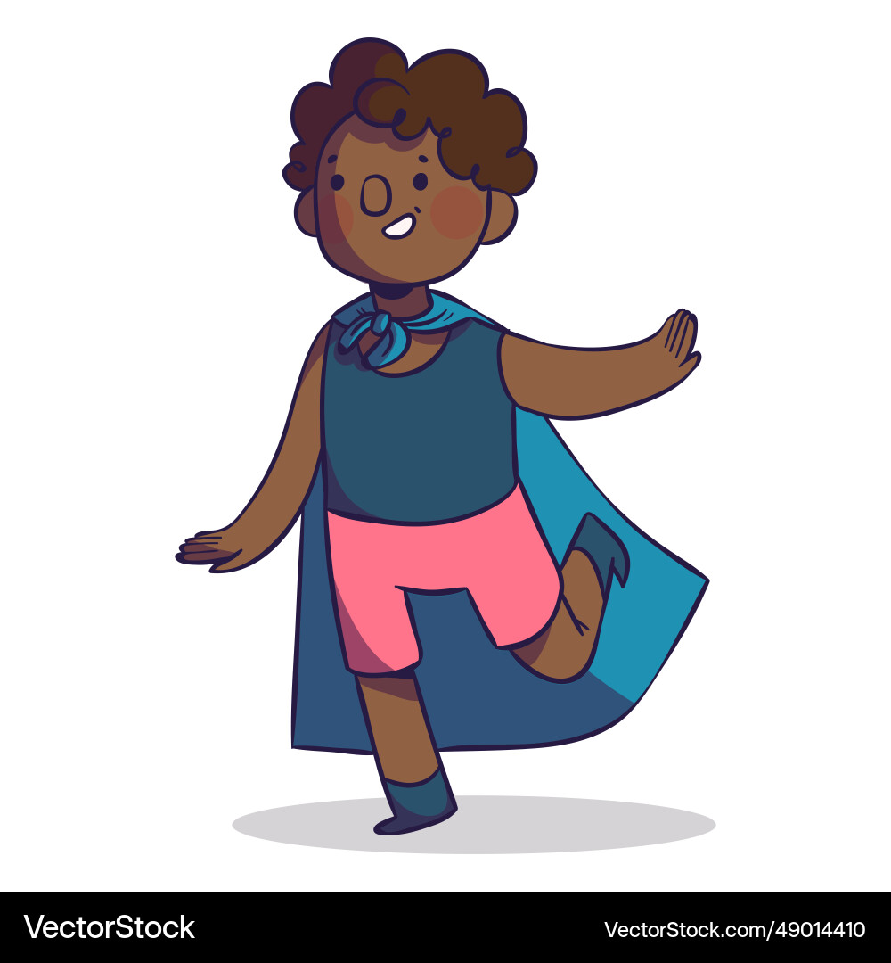 Superhero Kid Character Royalty Free Vector Image