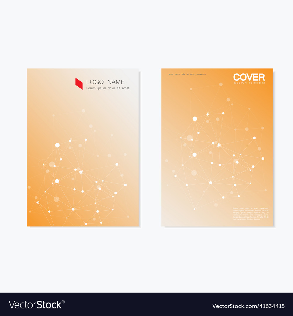 Brochure templates abstract connection Royalty Free Vector