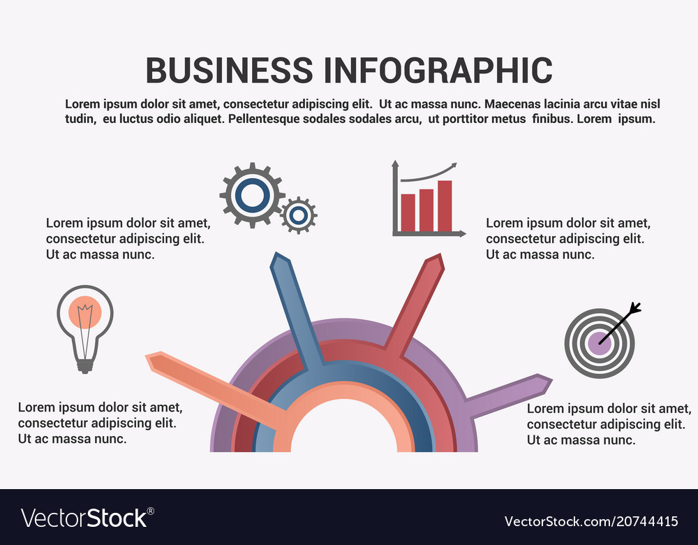 Business infographic template Royalty Free Vector Image