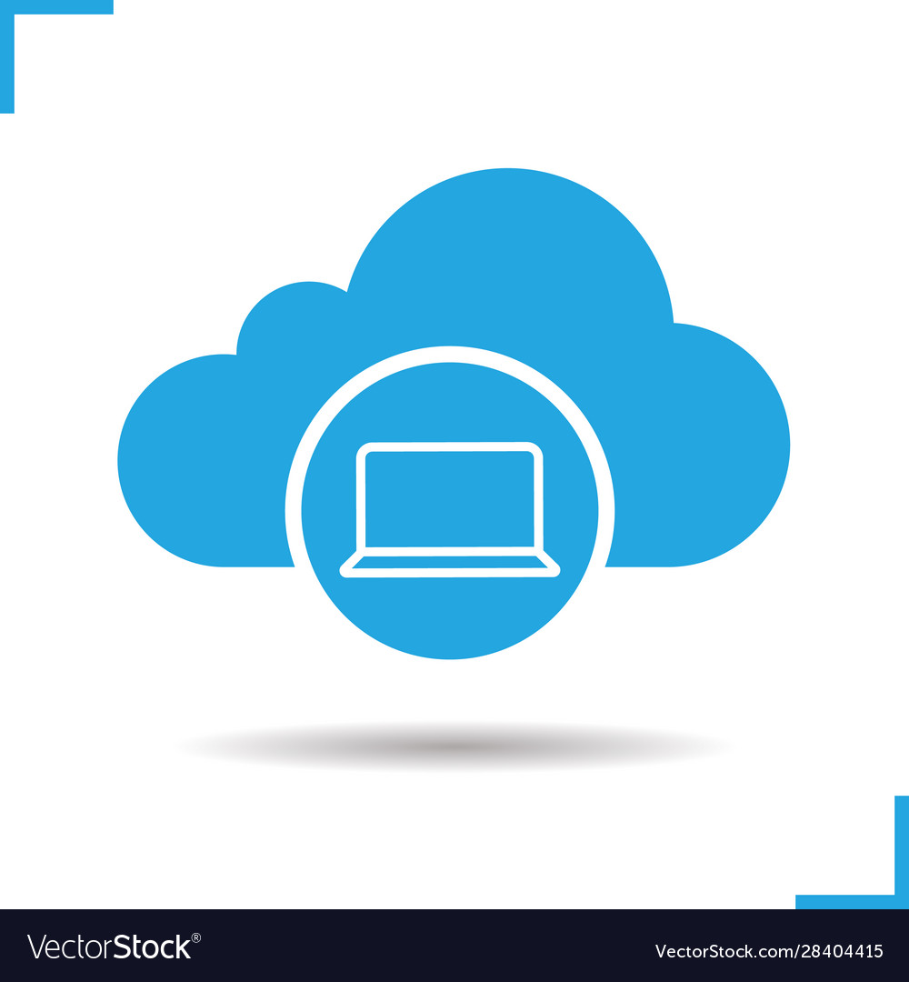 Cloud storage laptop icon Royalty Free Vector Image