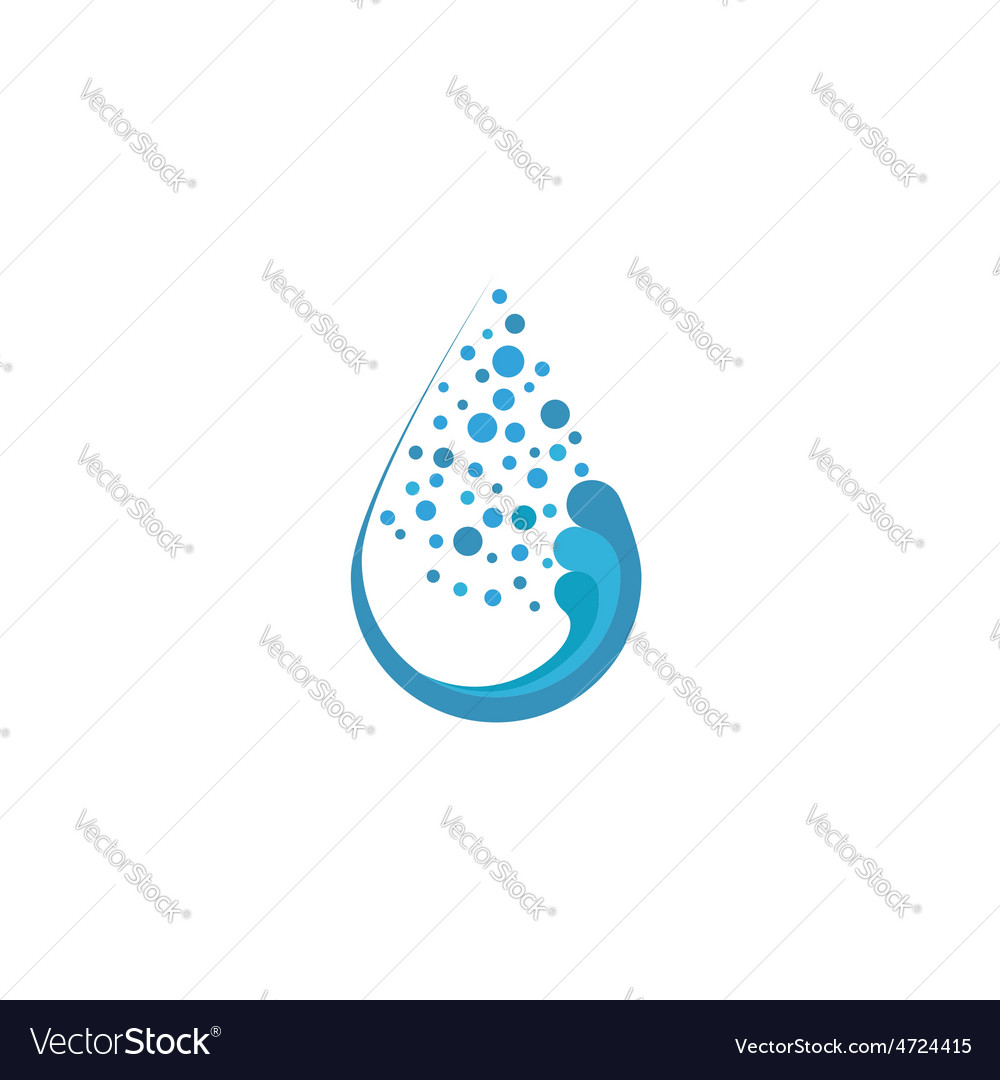 Fresh water drop and bubble mockup eco logo