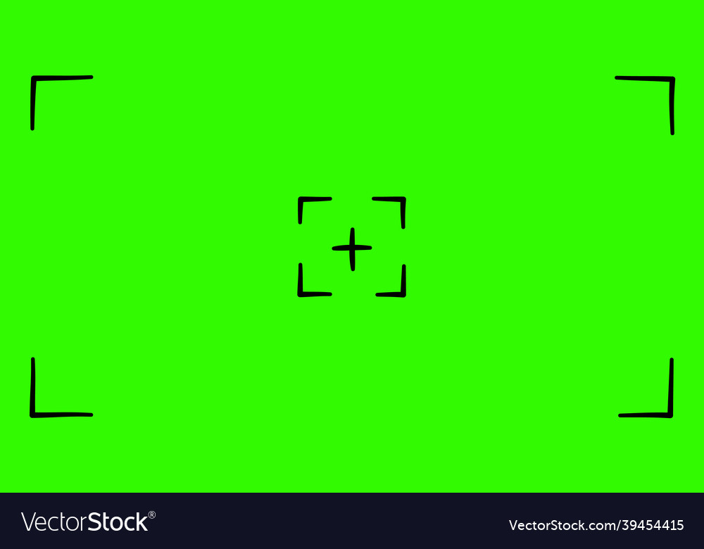 Hand drawn green colored viewfinder frame Vector Image