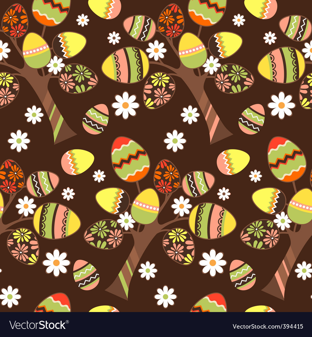 Seamless easter pattern with eggs