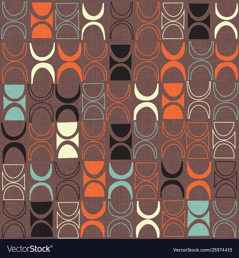 Seamless retro mid century modern pattern Vector Image