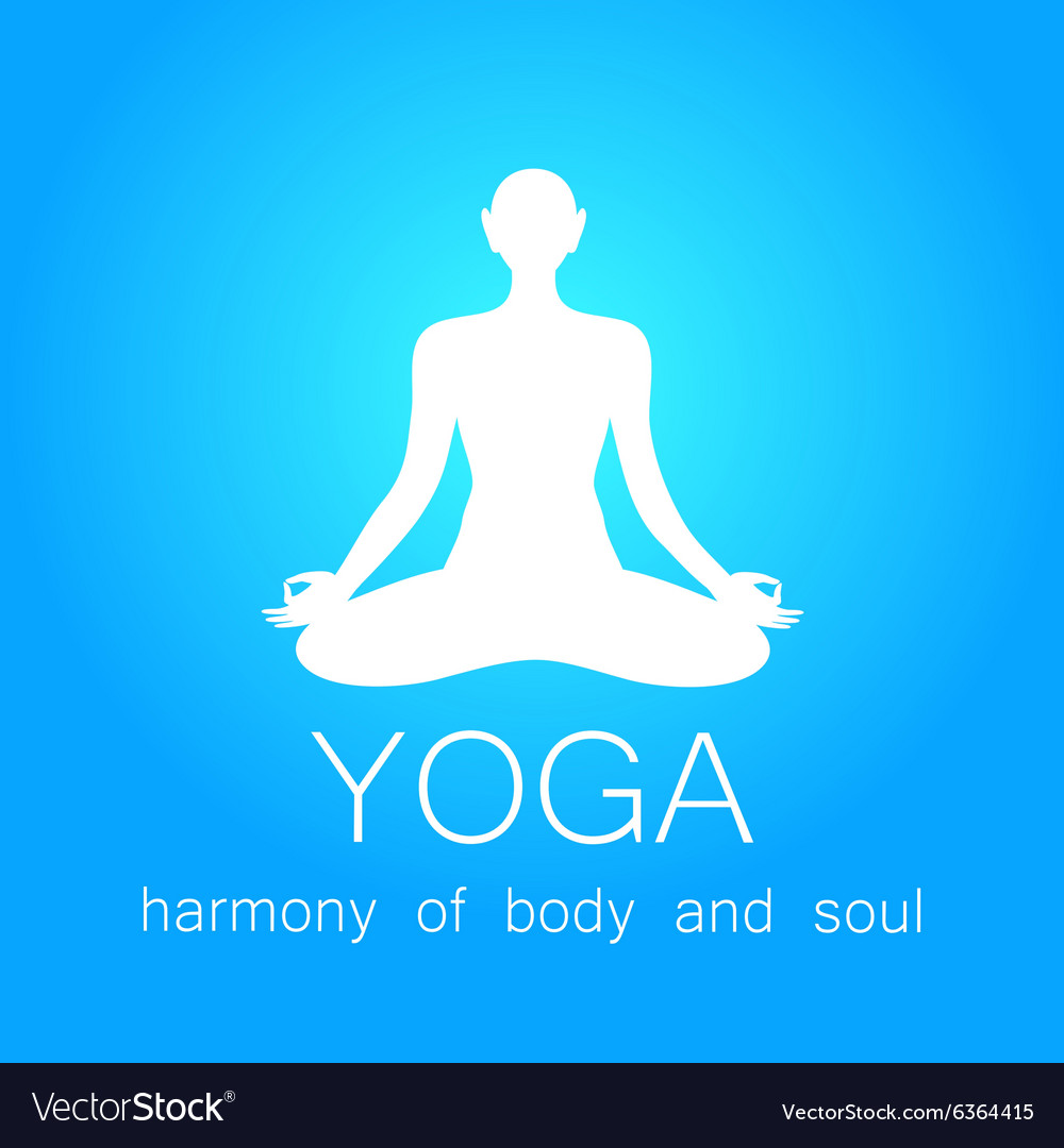 Yoga logo design template Royalty Free Vector Image