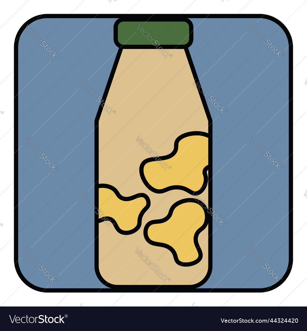 Bottle of milk on a white background