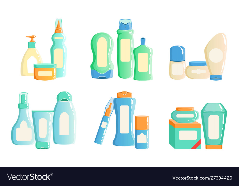 Collection cosmetics and household chemicals