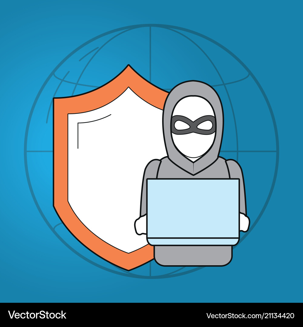Cyber security technology Royalty Free Vector Image