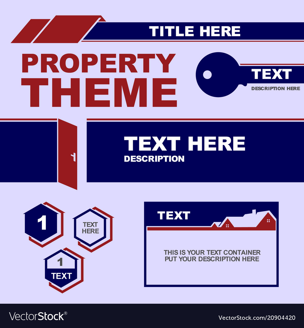 Design template property theme Royalty Free Vector Image