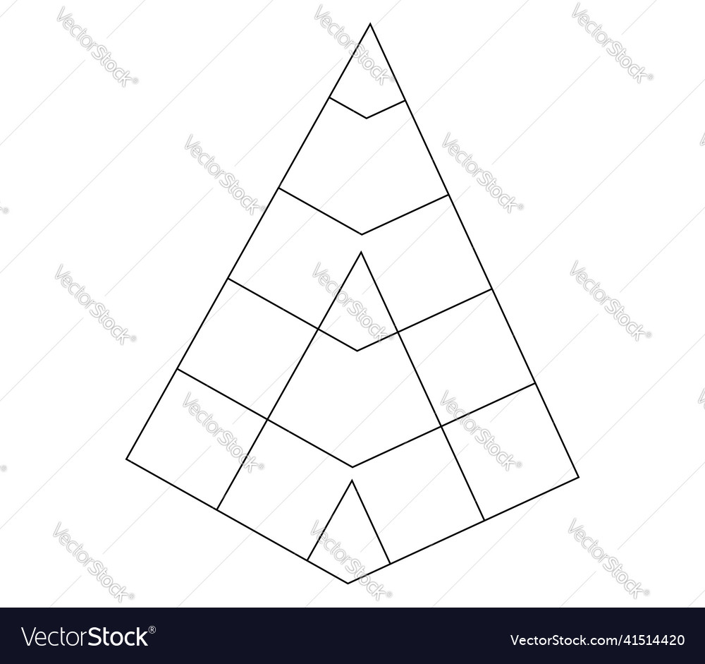 Geometric grid mesh in abstract mirrored form vector image Geometric grid mesh in abstract mirrored form