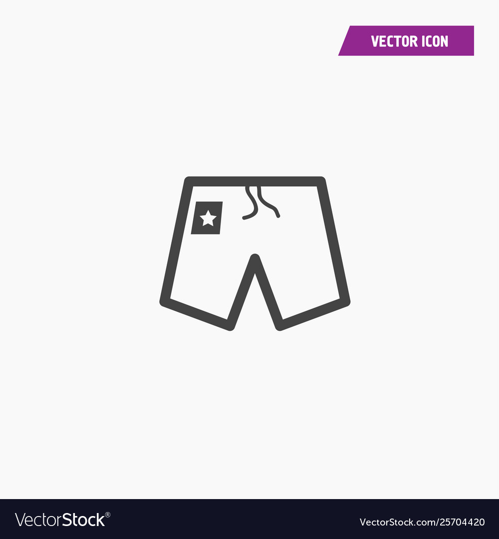 Line pair shorts icon Royalty Free Vector Image