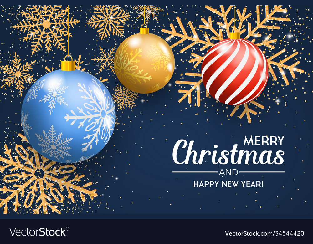 Realistic christmas elements Royalty Free Vector Image