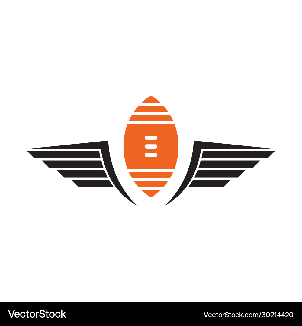 Rugby sport logo design inspiration template Vector Image