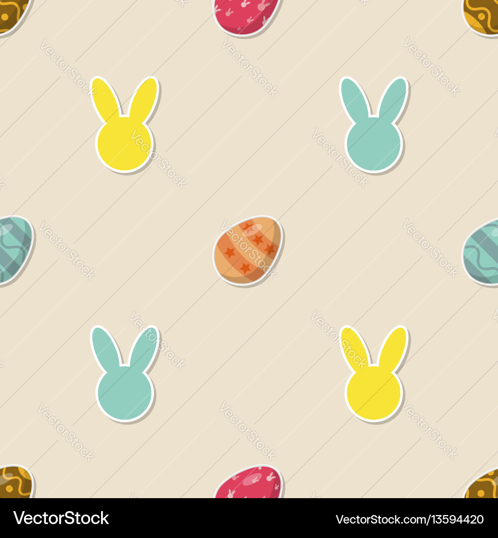 Seamless pattern easter eggs Royalty Free Vector Image