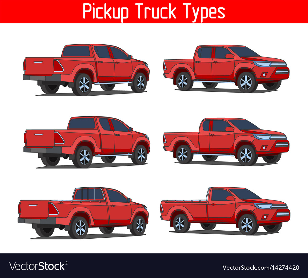 Types Of Pickup Trucks >> Truck Pickup Types Template Drawing Set Types Of Pickup Trucks >> Truck Pickup Types Template Drawing Set