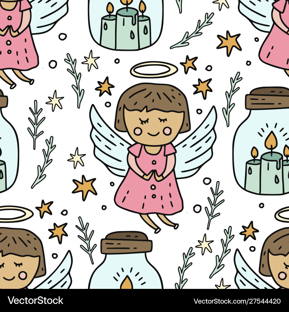 Winter seamless pattern Royalty Free Vector Image