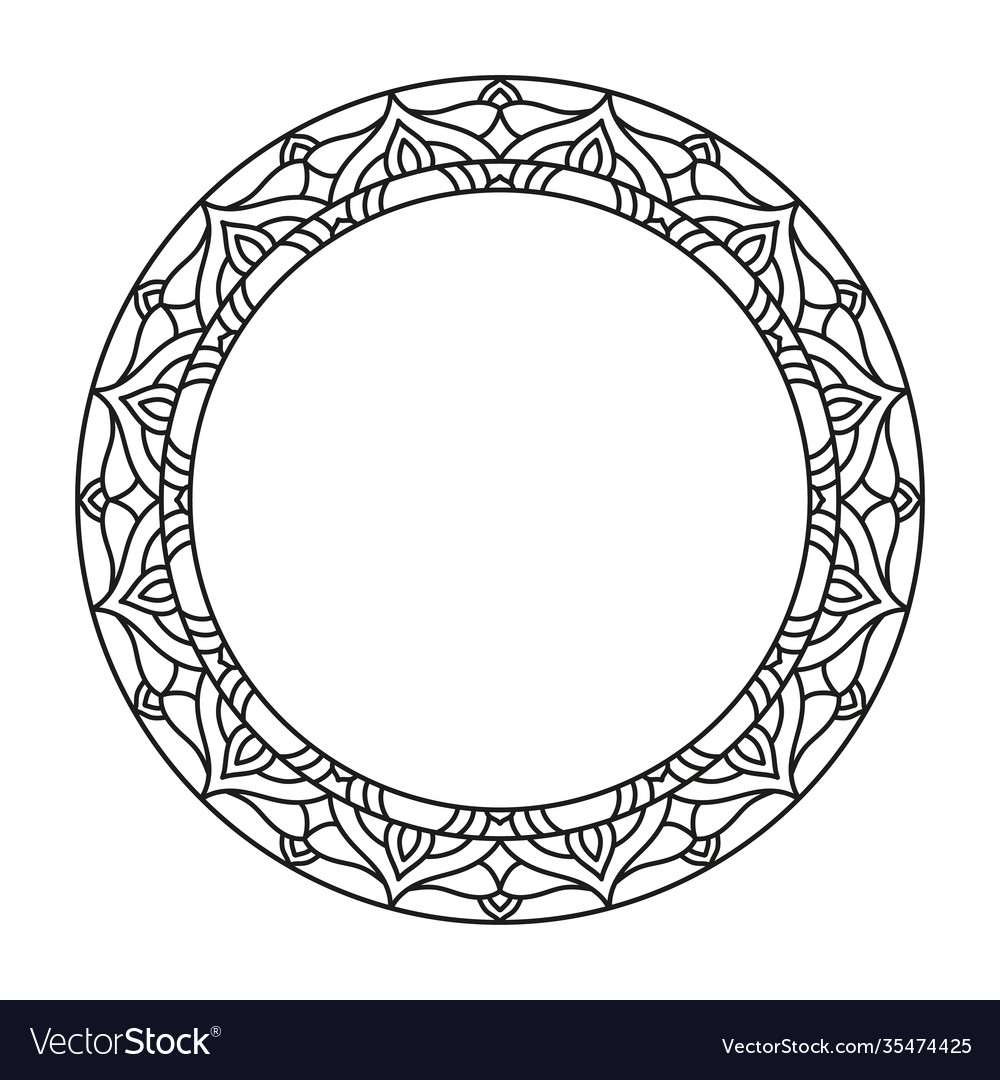 Circle black ornament design