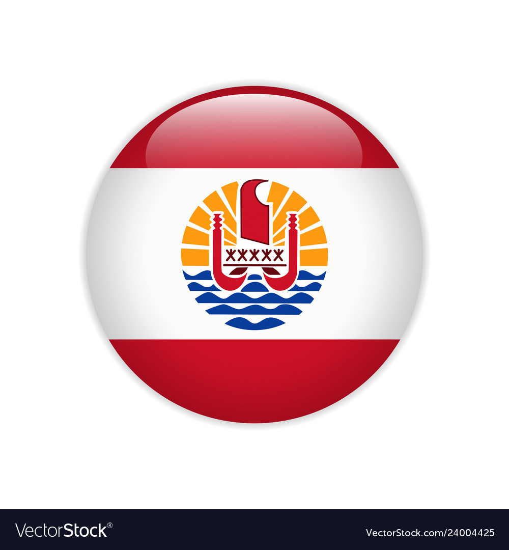 French polynesia flag on button