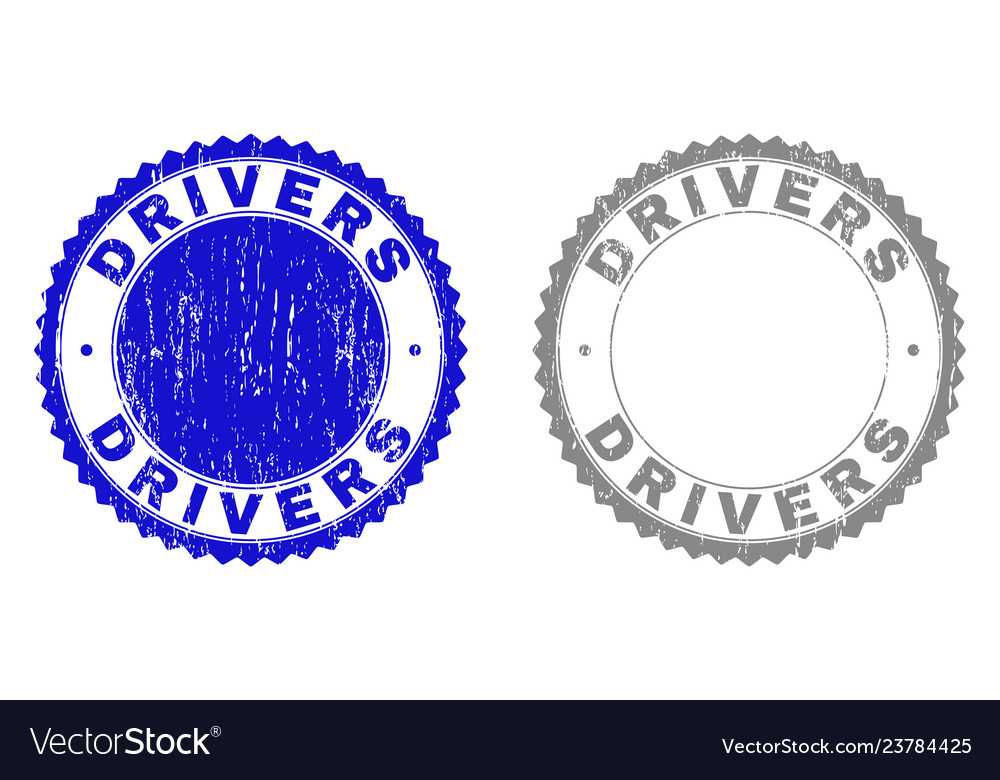 Grunge drivers textured stamps