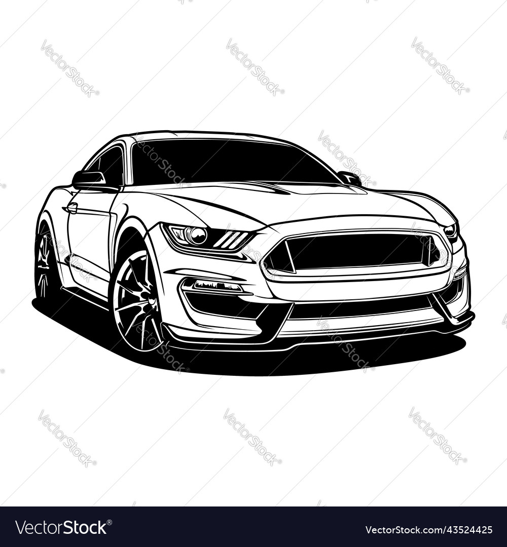 Muscle car Royalty Free Vector Image - VectorStock