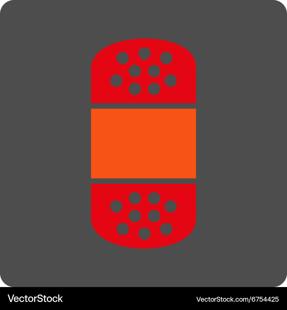 Plaster rounded square button Royalty Free Vector Image