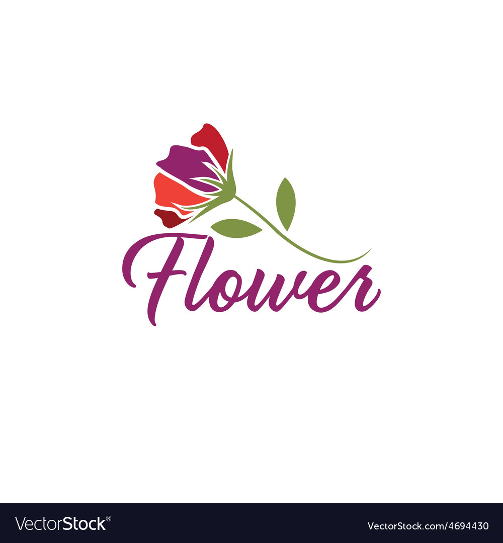 Abstract flower design template