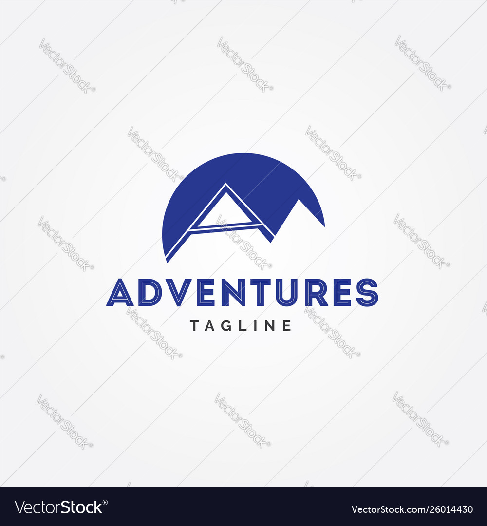 Adventures letter a logo