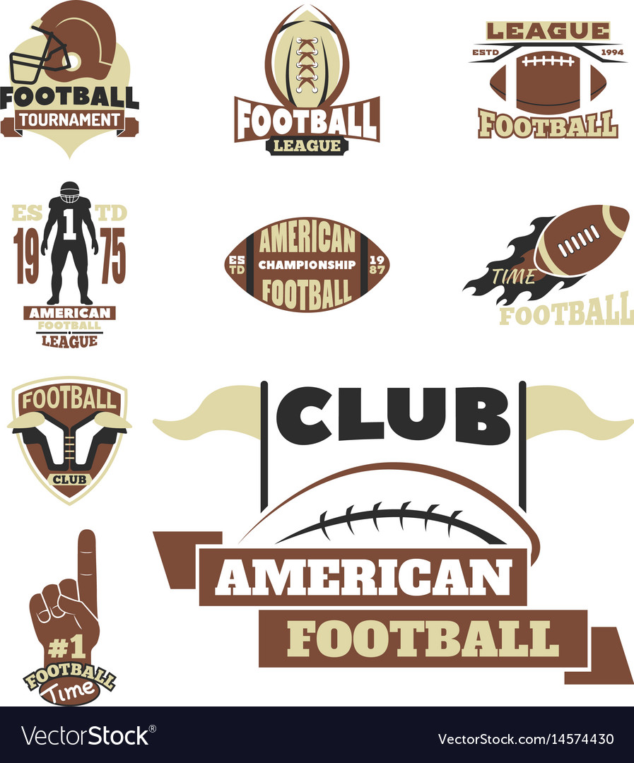 American football championship badge template Vector Image