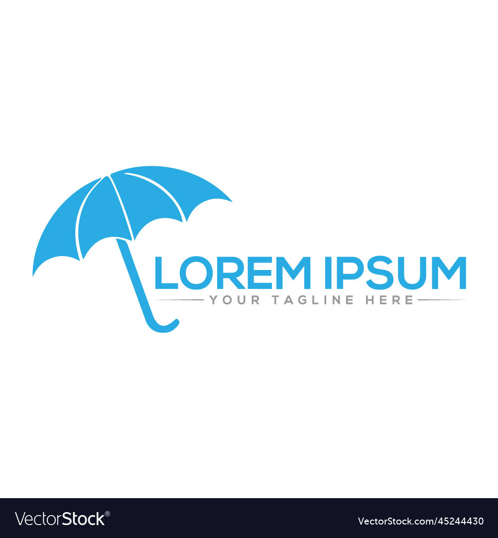 Creative umbrella logo design Royalty Free Vector Image