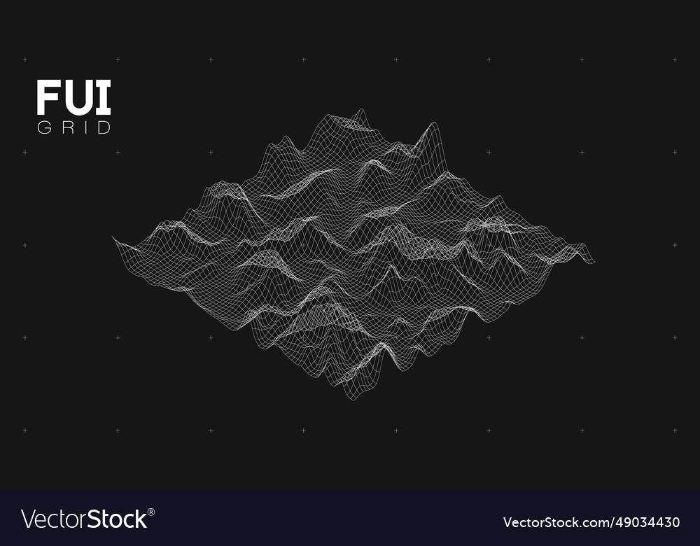 Fui gui 3d Landschafts-Scangitter abstrakt