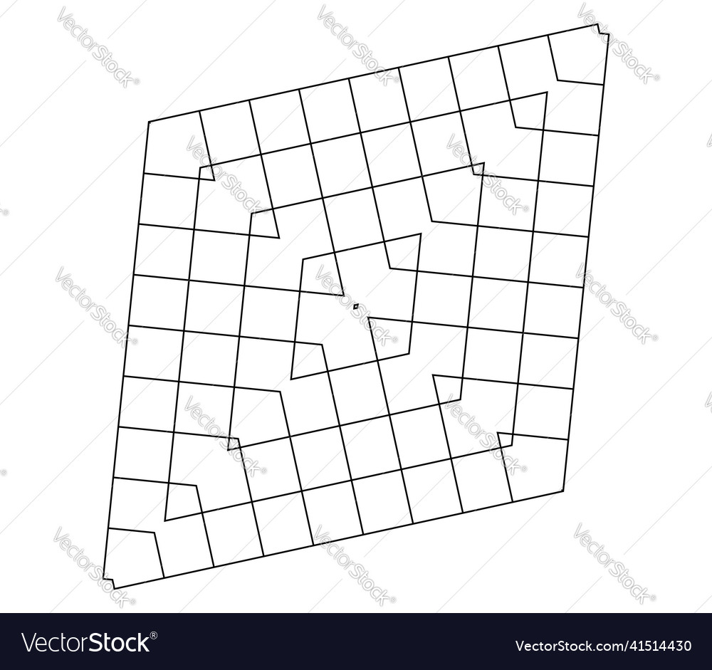 Geometric grid mesh in abstract mirrored form vector image Geometric grid mesh in abstract mirrored form