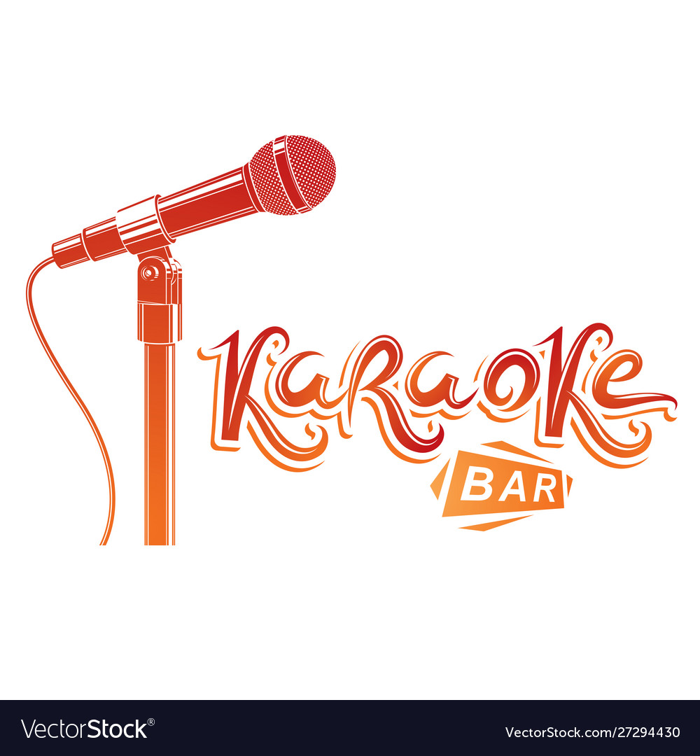 Karaoke bar writing stage microphone equipment