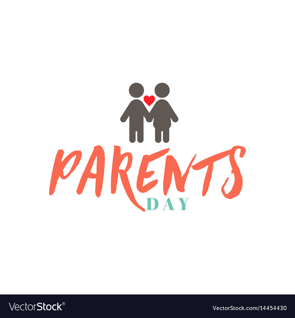 Parents day badge design sticker stamp logo Vector Image