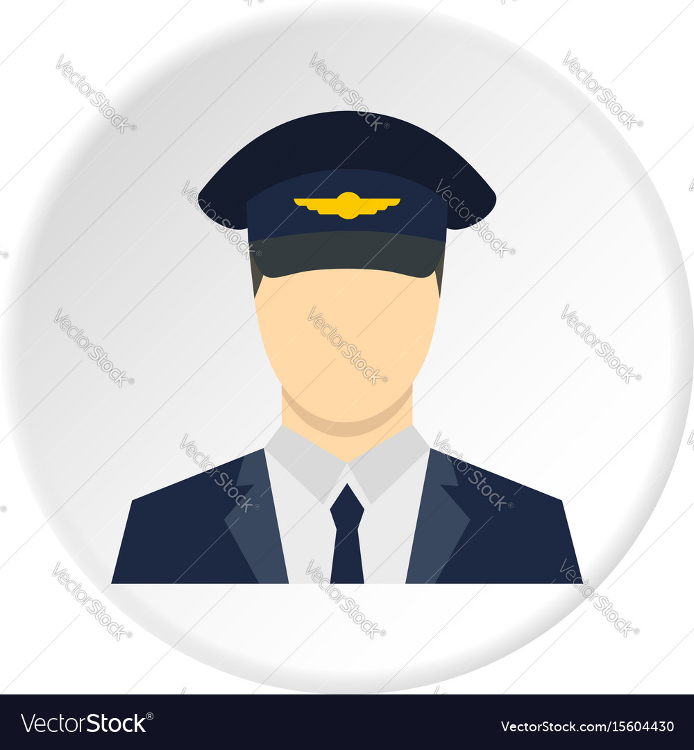 Pilot Icon Circle Royalty Free Vector Image Vectorstock