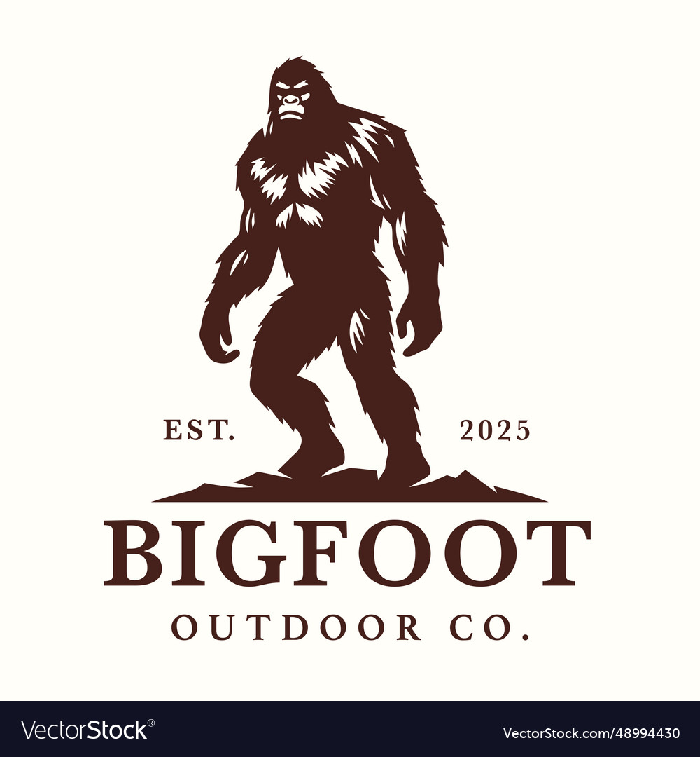 Sasquatch logo emblem Royalty Free Vector Image