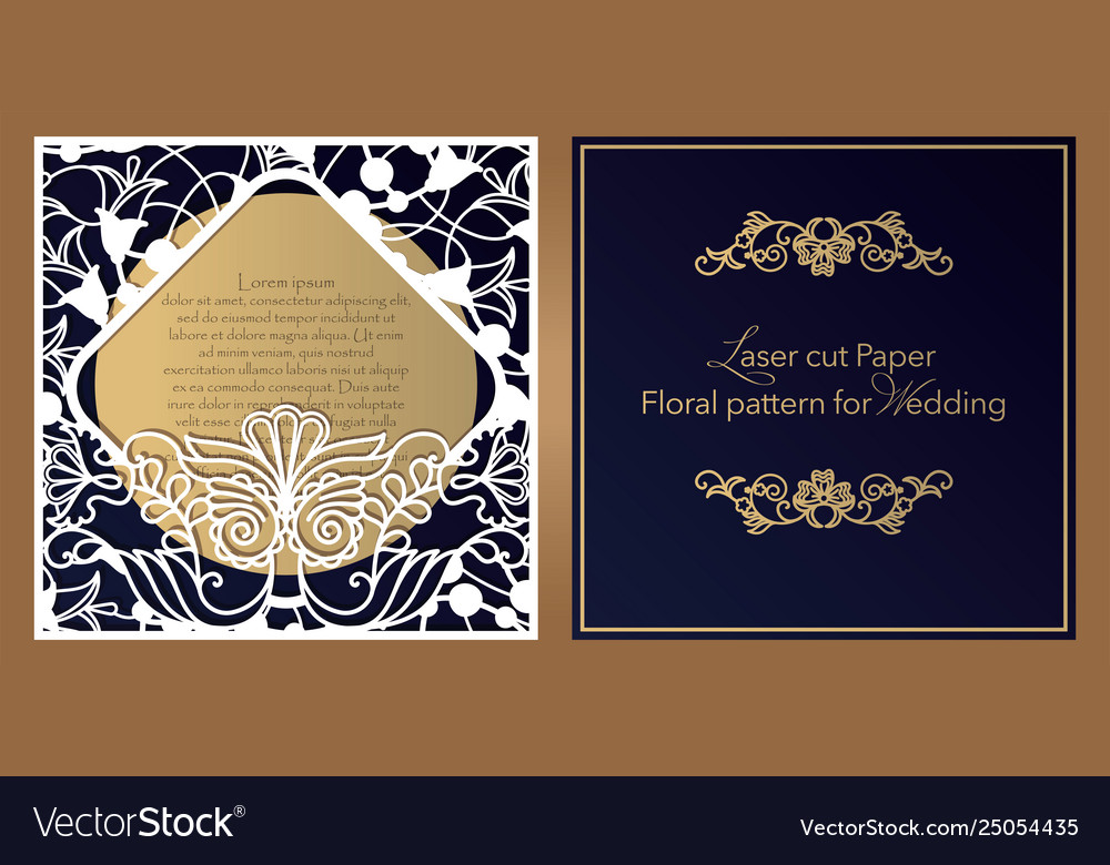 Laser cut paper for weddings floral design Vector Image
