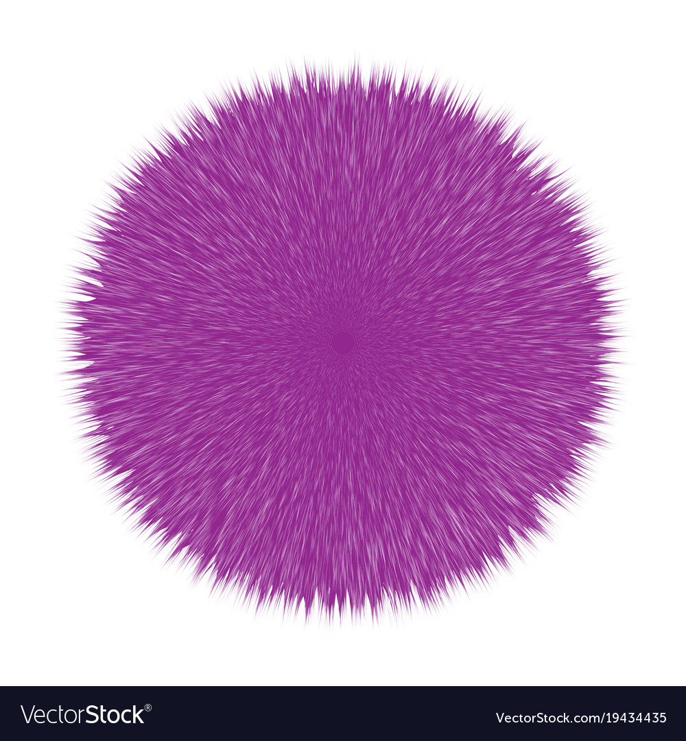 Purple fluffy hair ball Royalty Free Vector Image