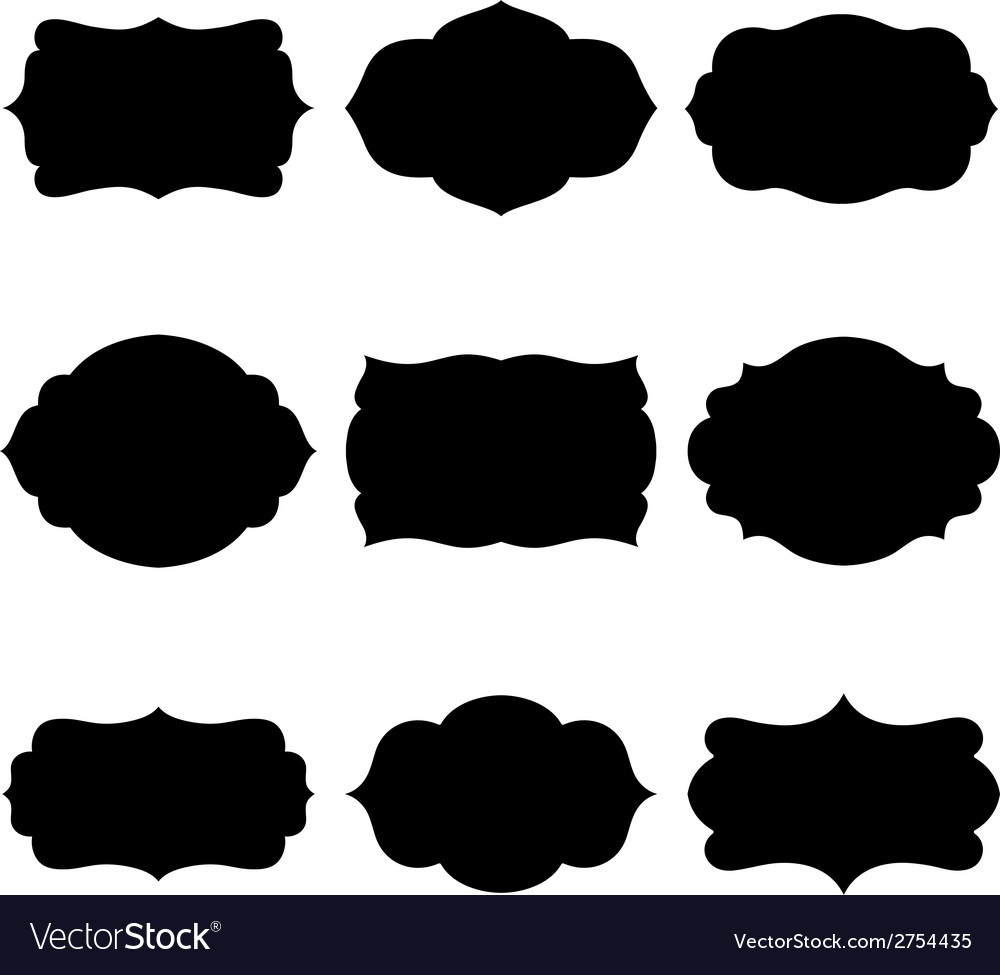 Set farmes silhouette Royalty Free Vector Image