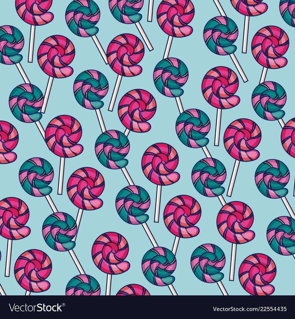 Sweet lollipops icon pattern