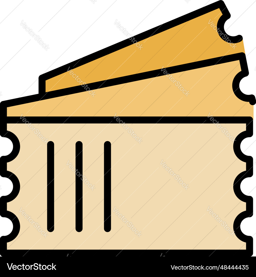 Ticket icon flat Royalty Free Vector Image - VectorStock